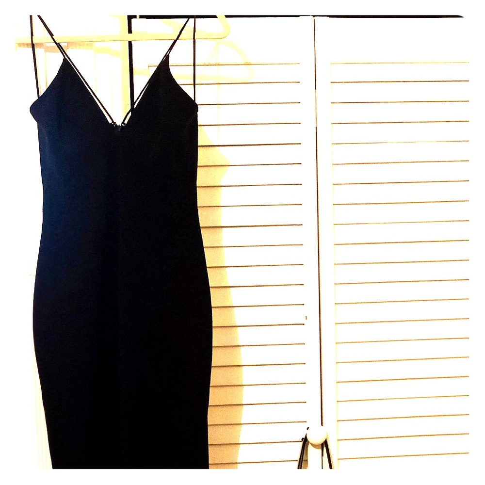 Christian Siriano Black Crepe Slip Dress (6) *NEW*